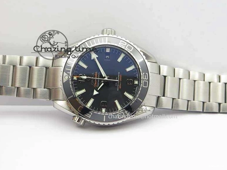 0710 Planet Ocean 2016 43.5mm SS Black Bezel BP 1:1 Best Edition Black Dial On SS Bracelet A GoodFit 8195